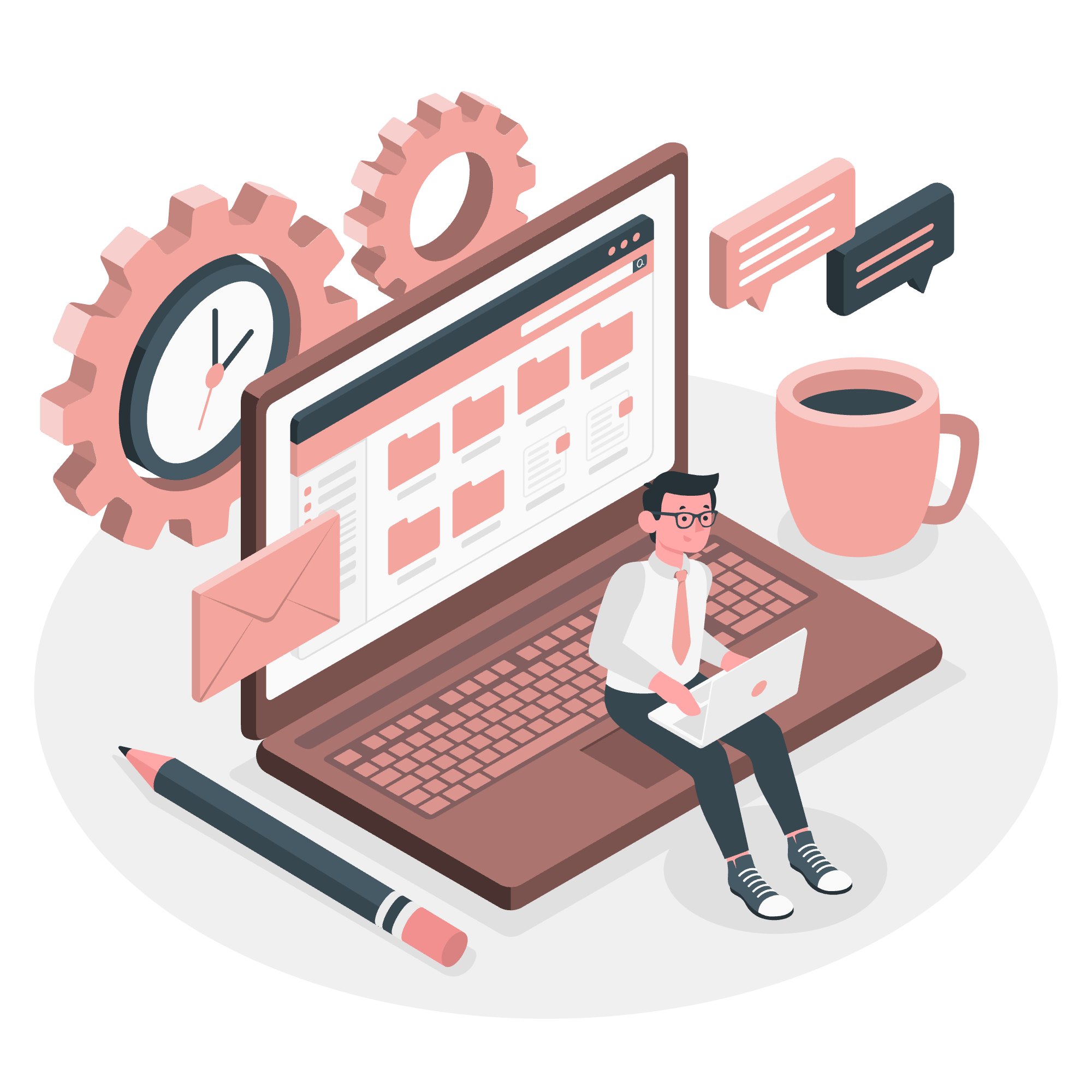 Ilustración de productividad